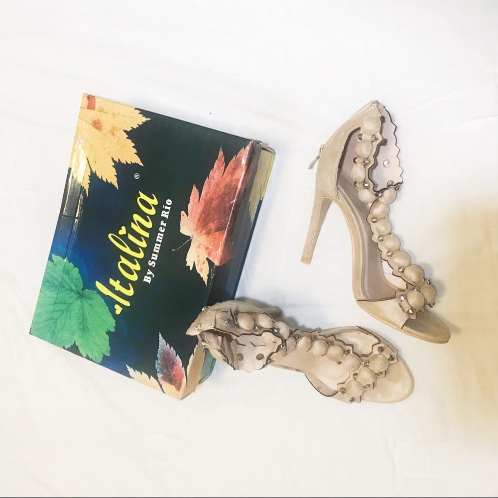 Stylish Beige heels style#DH7013